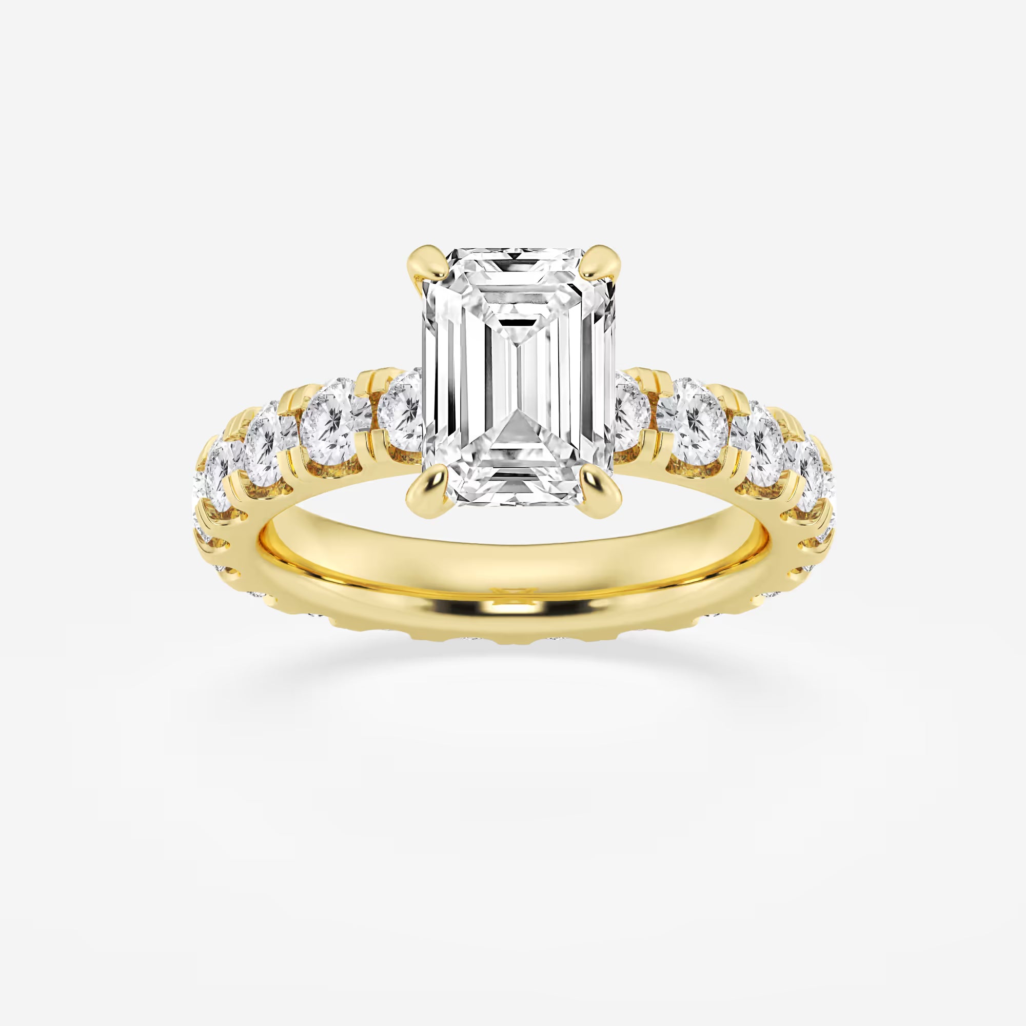 Infinity Verve Emerald Cut Lab-Grown Diamond Eternity Engagement Ring