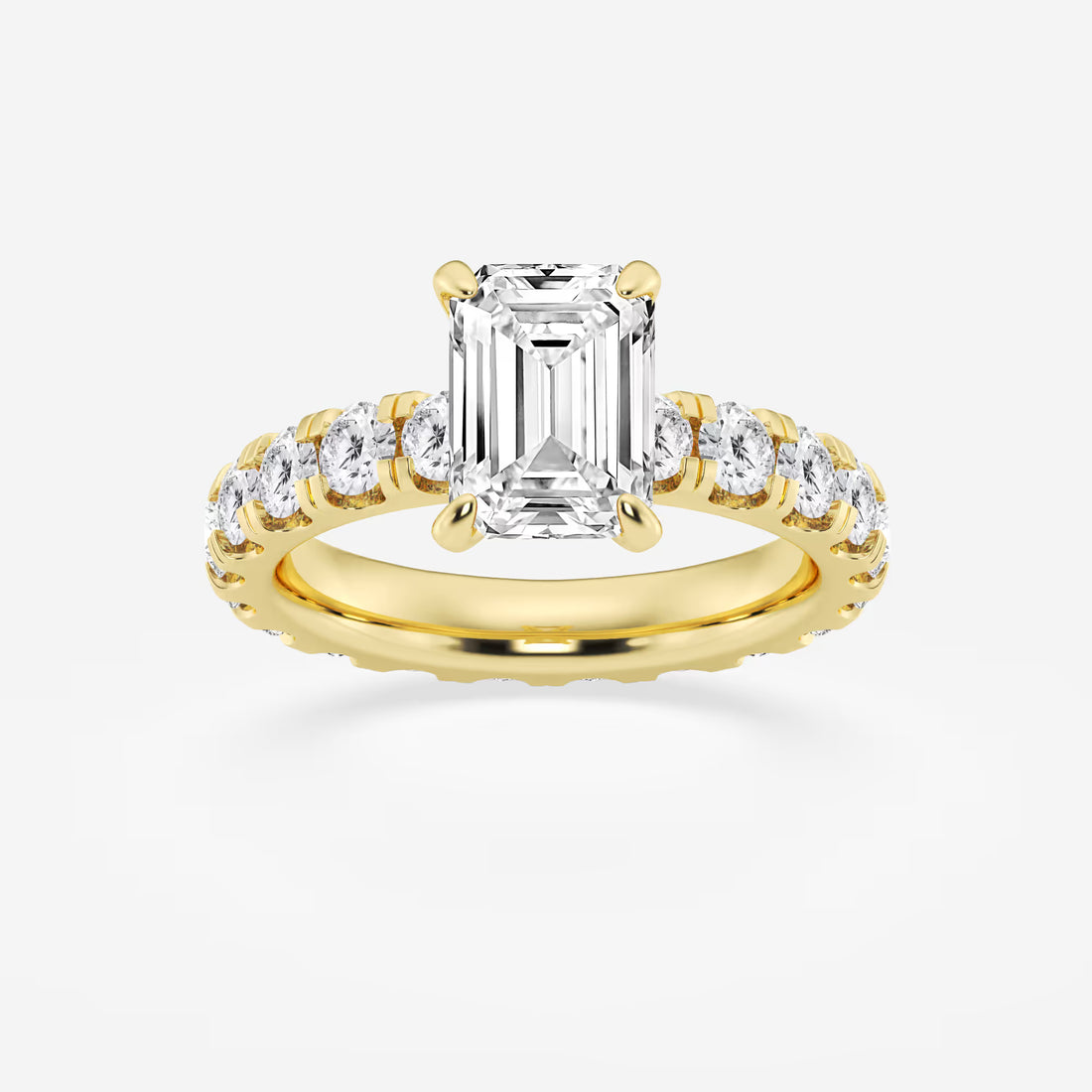 Infinity Verve Emerald Cut Lab-Grown Diamond Eternity Engagement Ring