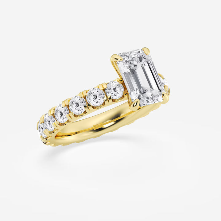 Infinity Verve Emerald Cut Lab-Grown Diamond Eternity Engagement Ring