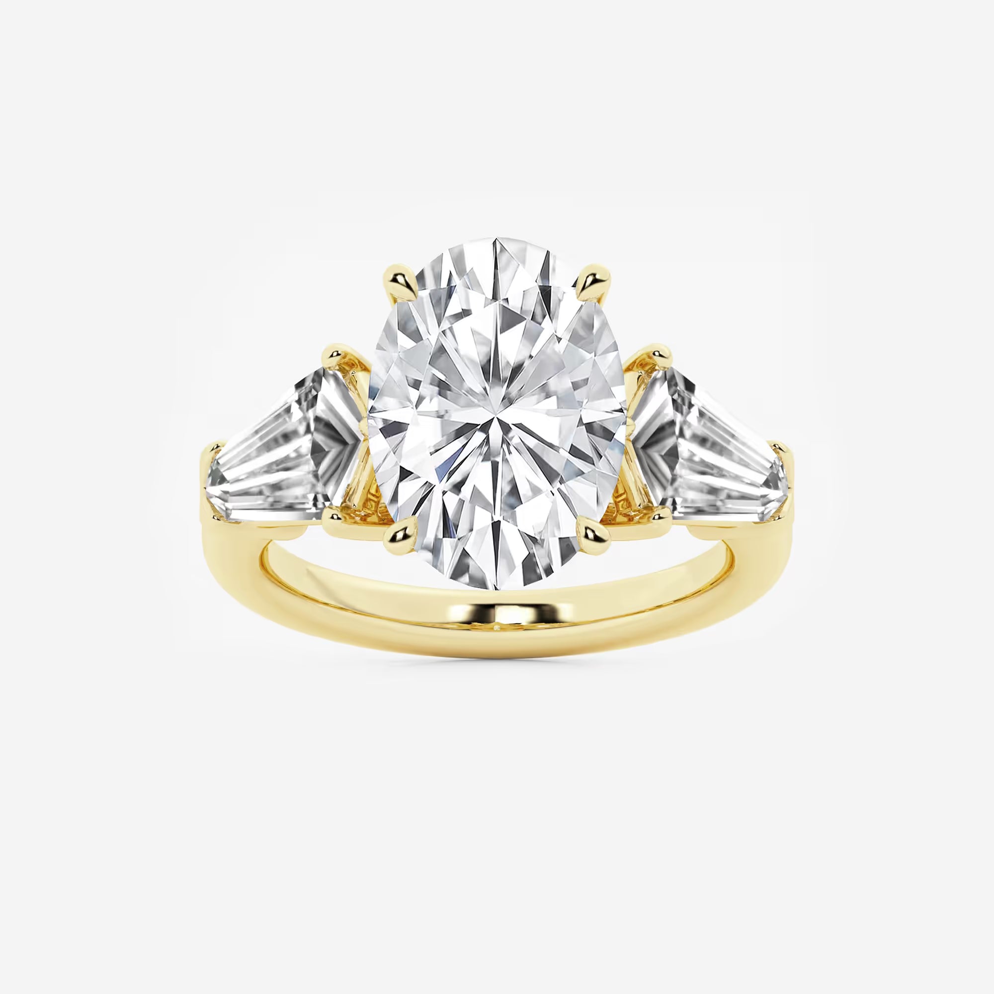 Title: Oval Cut Three-Stone Engagement Ring