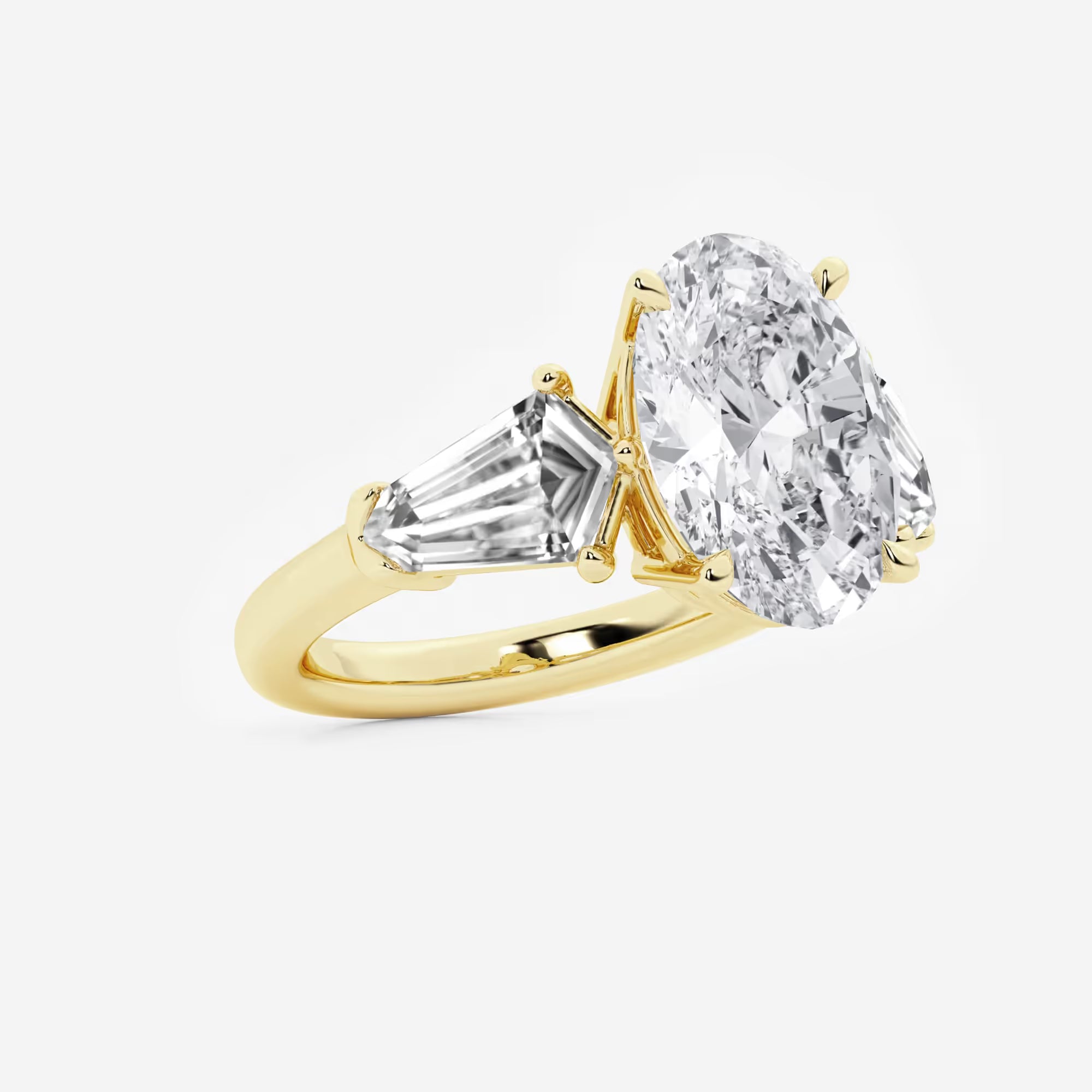 Title: Oval Cut Three-Stone Engagement Ring