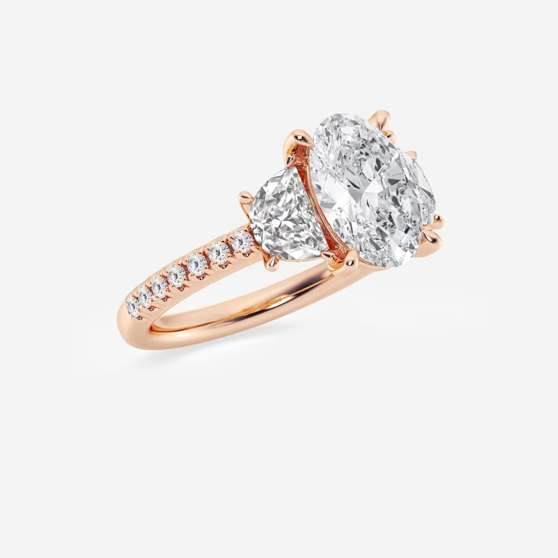 Oval Cut Three-Stone Engagement Ring