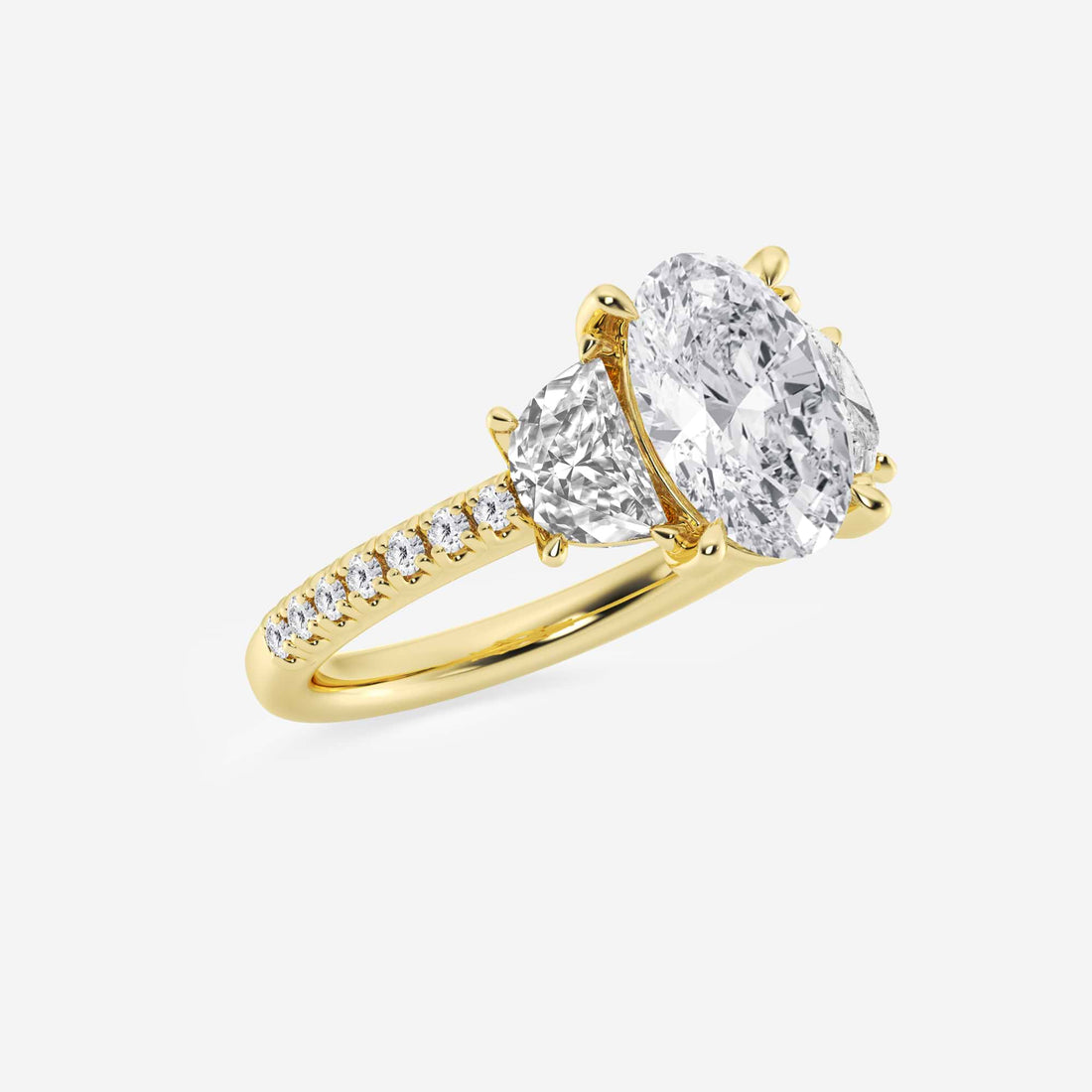 Oval Cut Three-Stone Engagement Ring