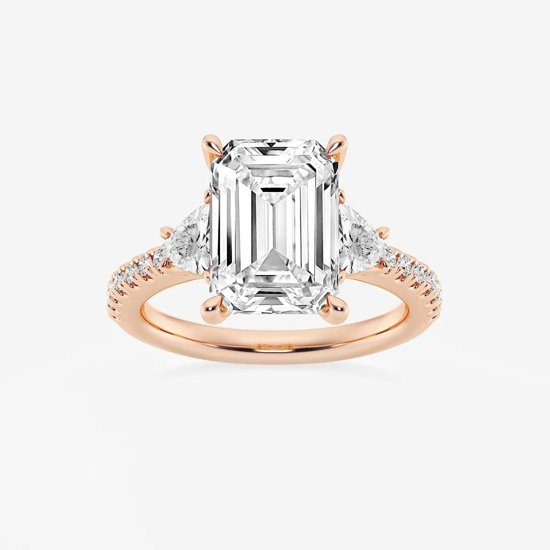 Emerald Cut Three-Stone Engagement Ring