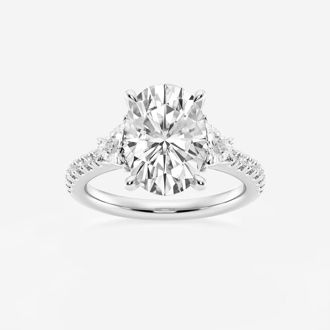 Oval Cut Three-Stone Engagement Ring