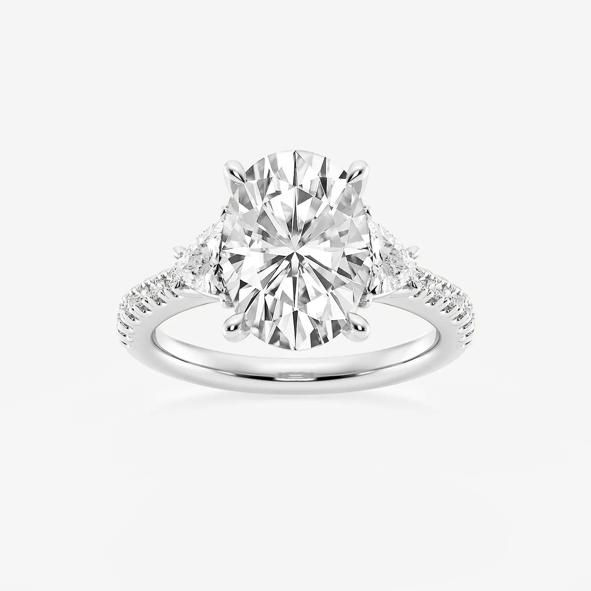 Oval Cut Three-Stone Engagement Ring