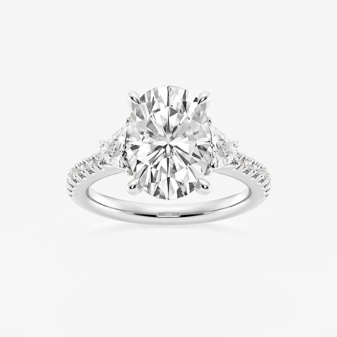 Oval Cut Three-Stone Engagement Ring