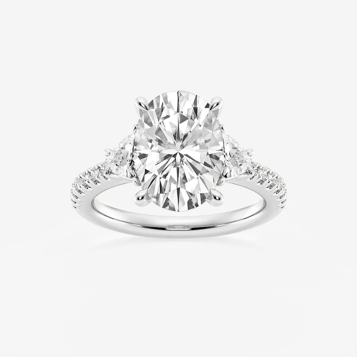 Oval Cut Three-Stone Engagement Ring