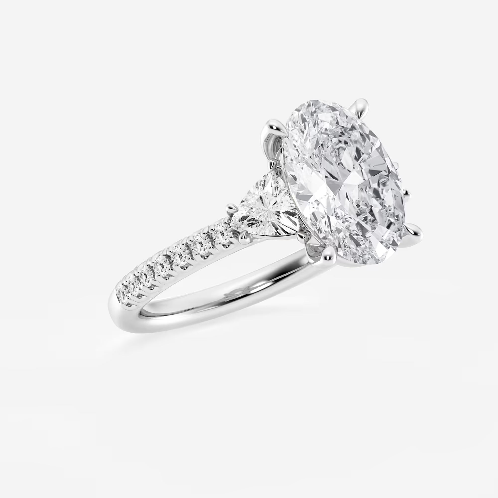 Oval Cut Three-Stone Engagement Ring