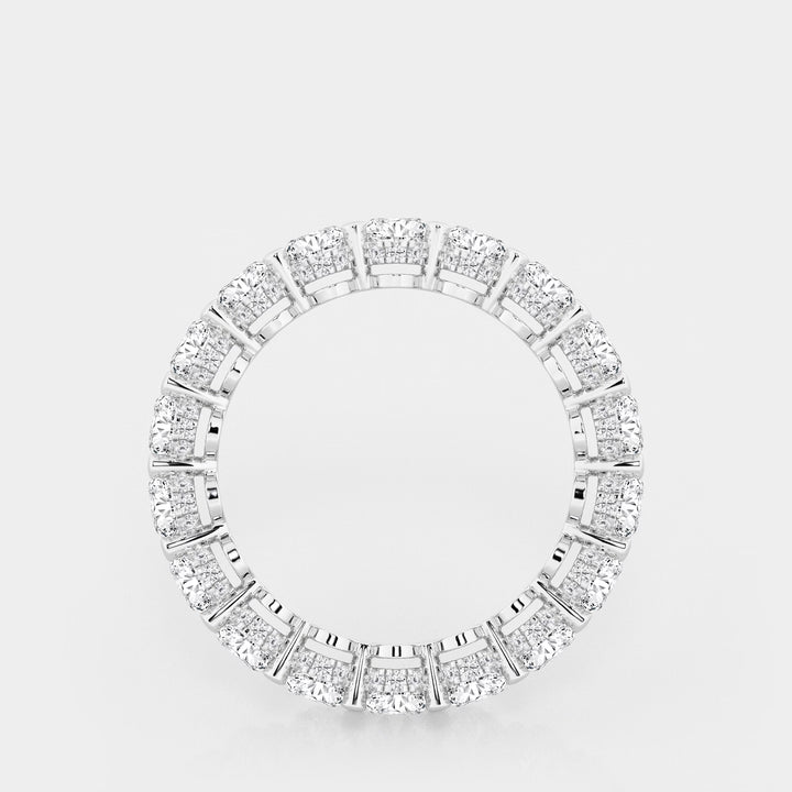 Ovalia Luxe Oval Lab-Grown Diamond Eternity Band with Side Stone Accents