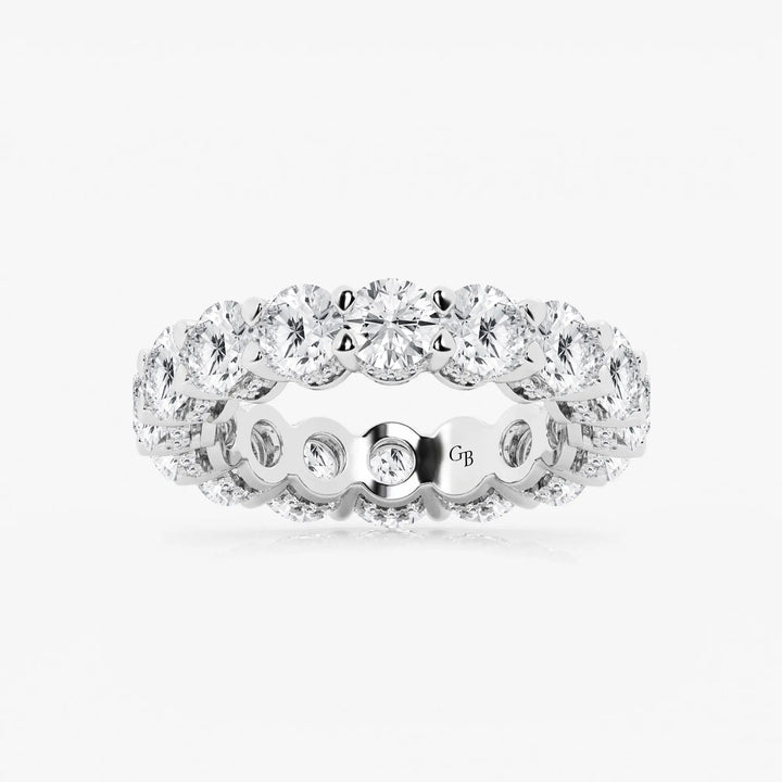 Éloria Round Lab-Grown Diamond Eternity Band with Side Stone Accents