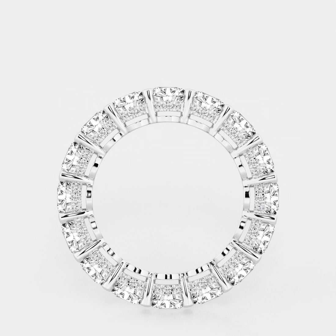 Éloria Round Lab-Grown Diamond Eternity Band with Side Stone Accents