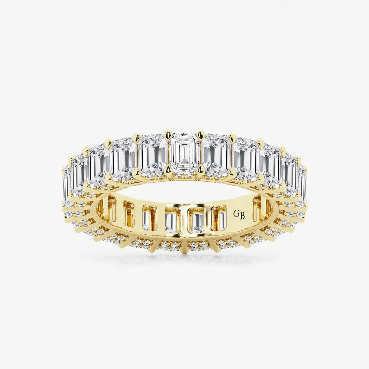 Éthera Luxe Emerald Lab-Grown Diamond Eternity Band with Side Stone Accents