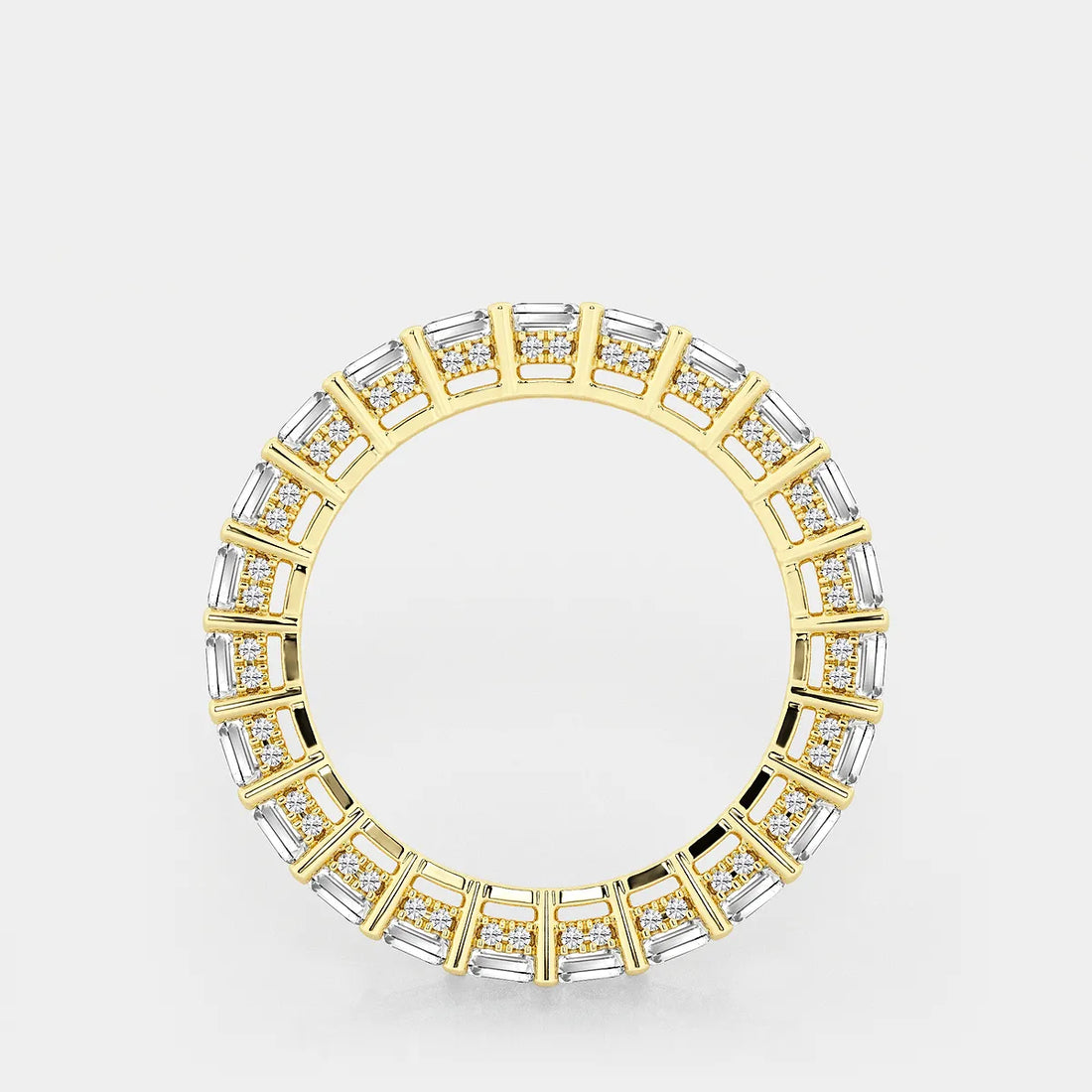 Éthera Luxe Emerald Lab-Grown Diamond Eternity Band with Side Stone Accents