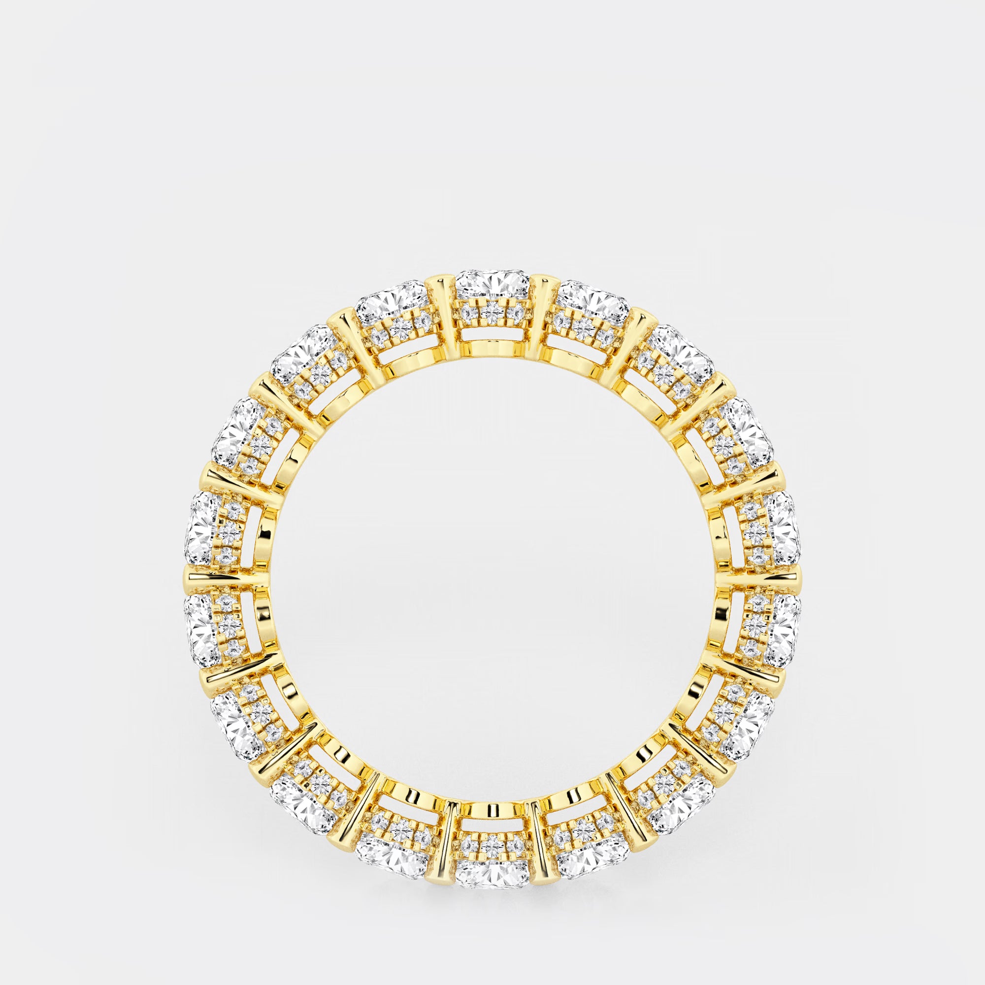 Ovalia Luxe Oval Lab-Grown Diamond Eternity Band with Side Stone Accents