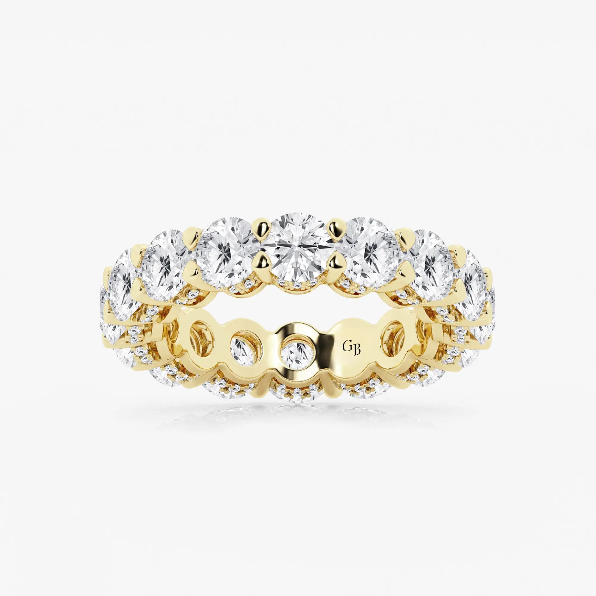 Éloria Round Lab-Grown Diamond Eternity Band with Side Stone Accents
