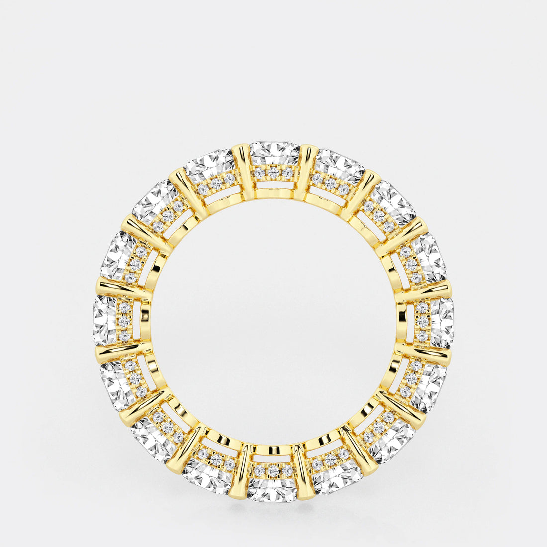 Éloria Round Lab-Grown Diamond Eternity Band with Side Stone Accents