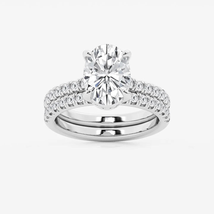 Oval Cut Solitaire Bridal Ring Set