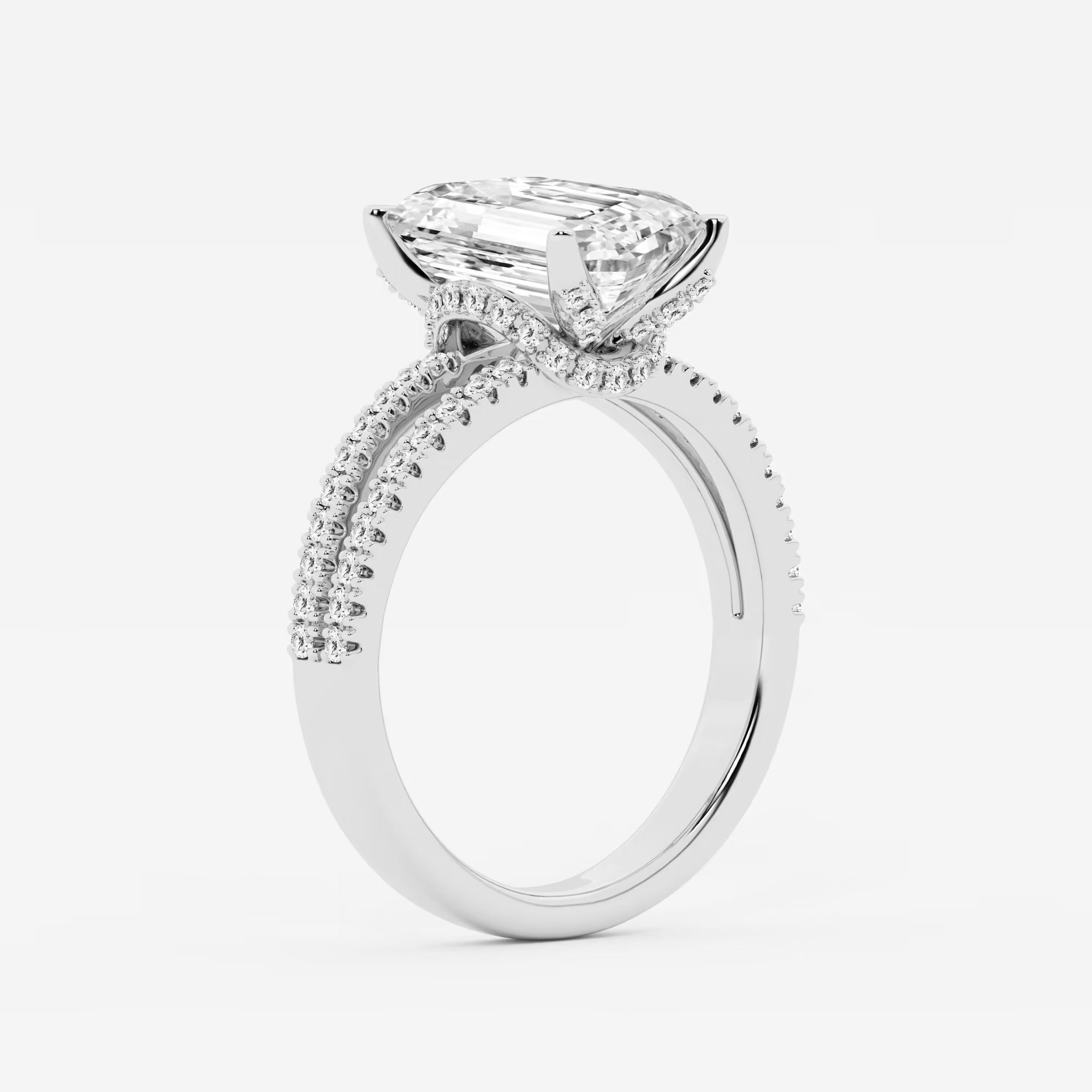 Emerald Cut Solitaire Engagement Ring