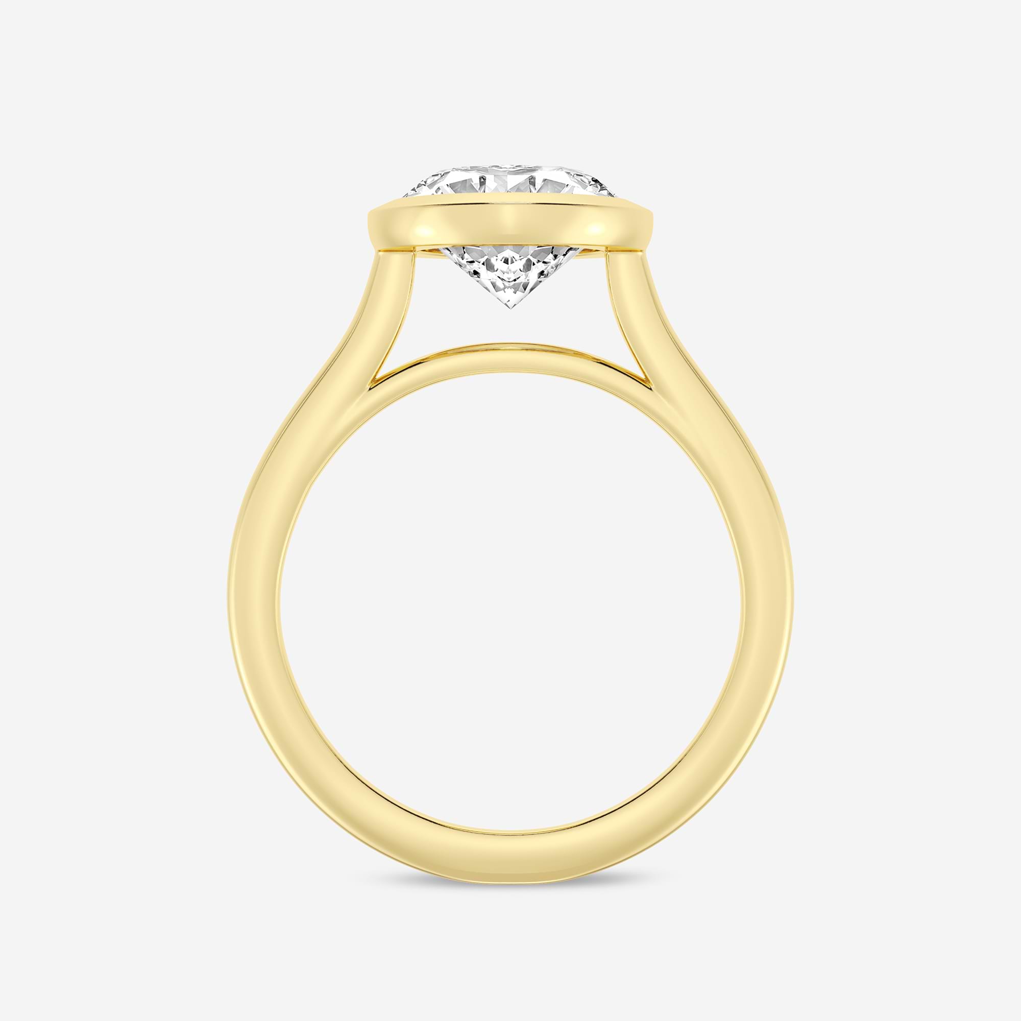 Oval Cut Full Bezel Solitaire Engagement Ring
