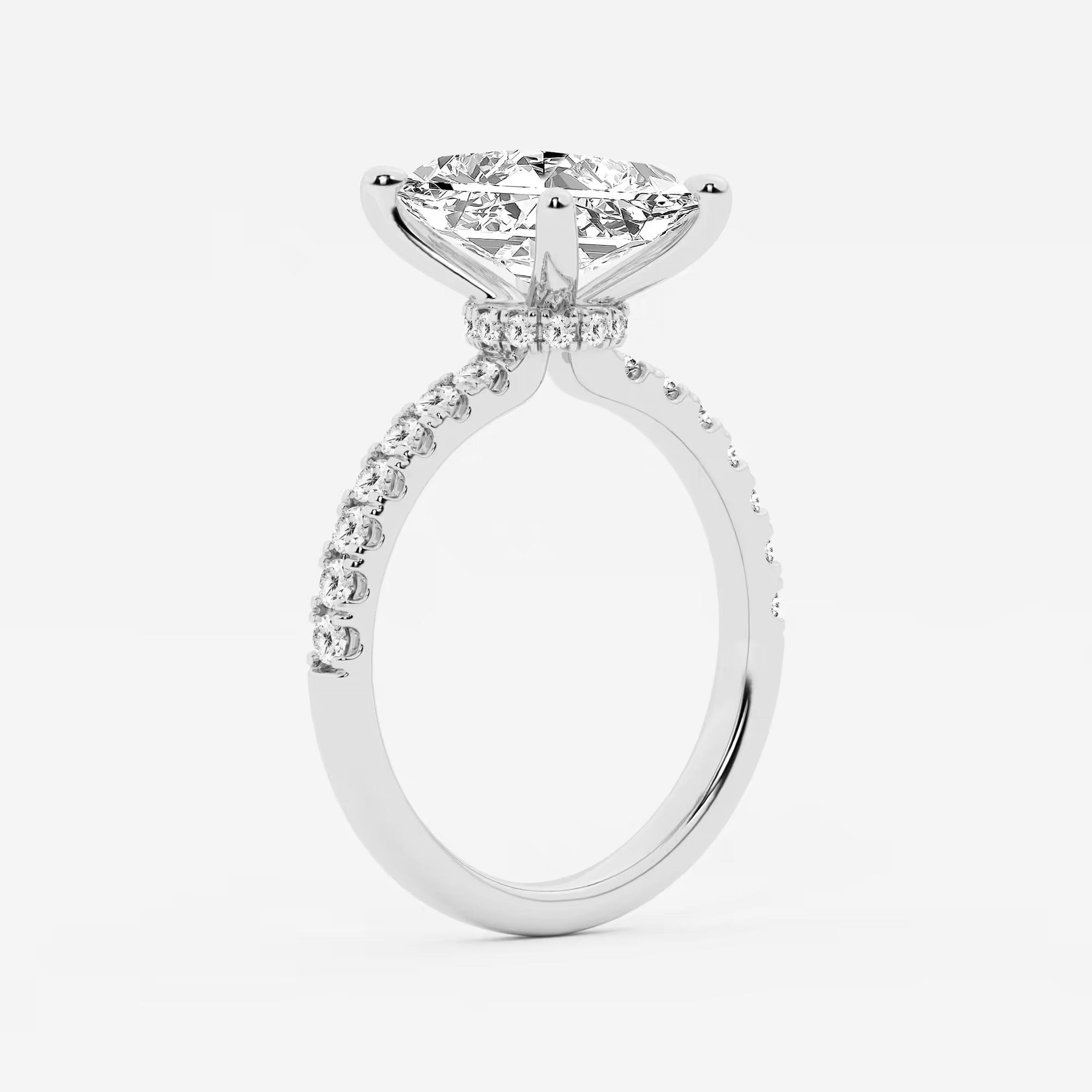Rosavelle Radiant Lab-Grown Diamond Hidden Halo Engagement Ring
