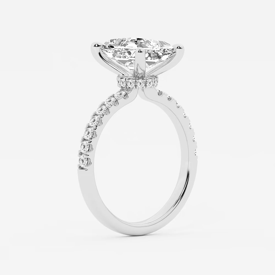 Rosavelle Radiant Lab-Grown Diamond Hidden Halo Engagement Ring