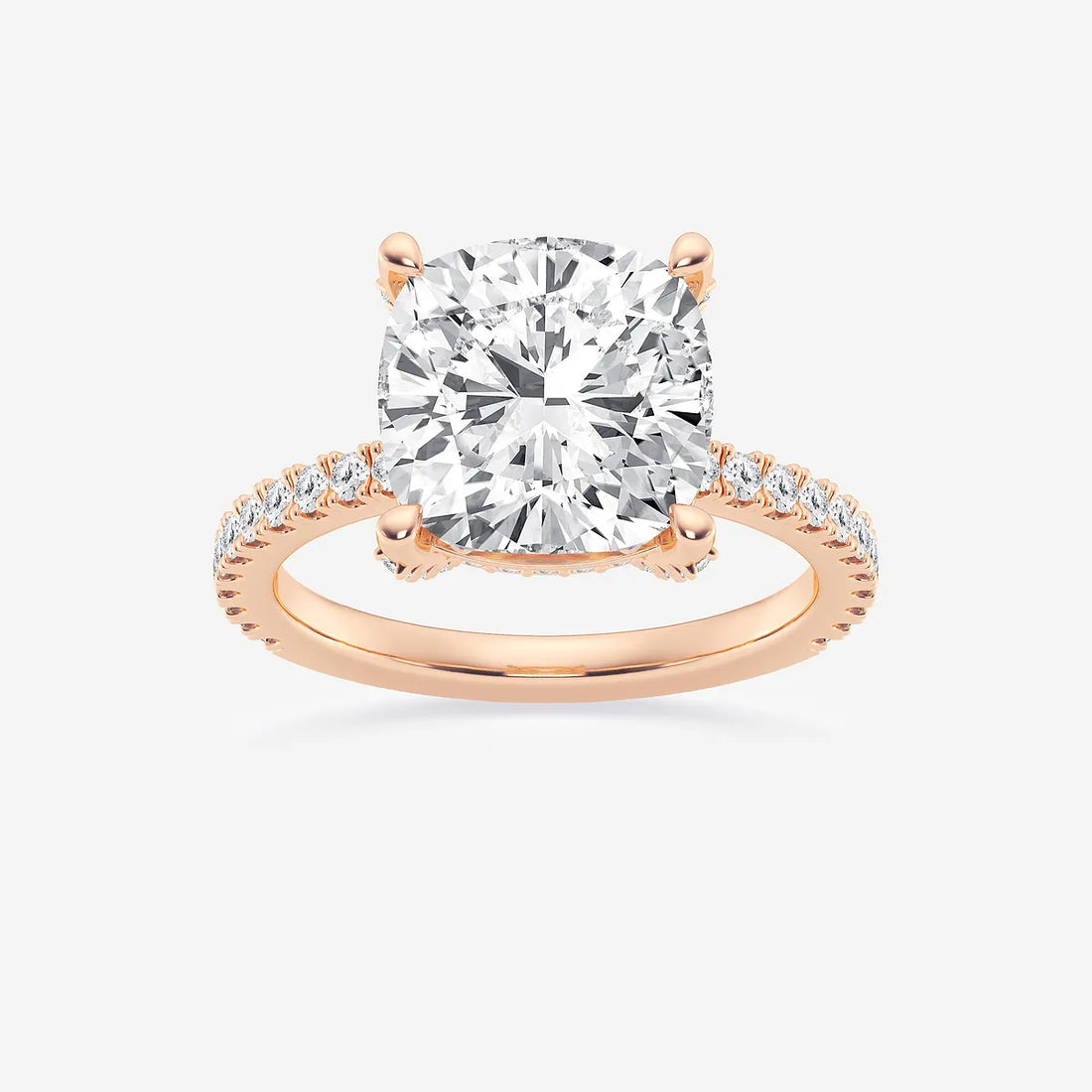 Calista Cushion Diamond Sunburst Halo Engagement Ring