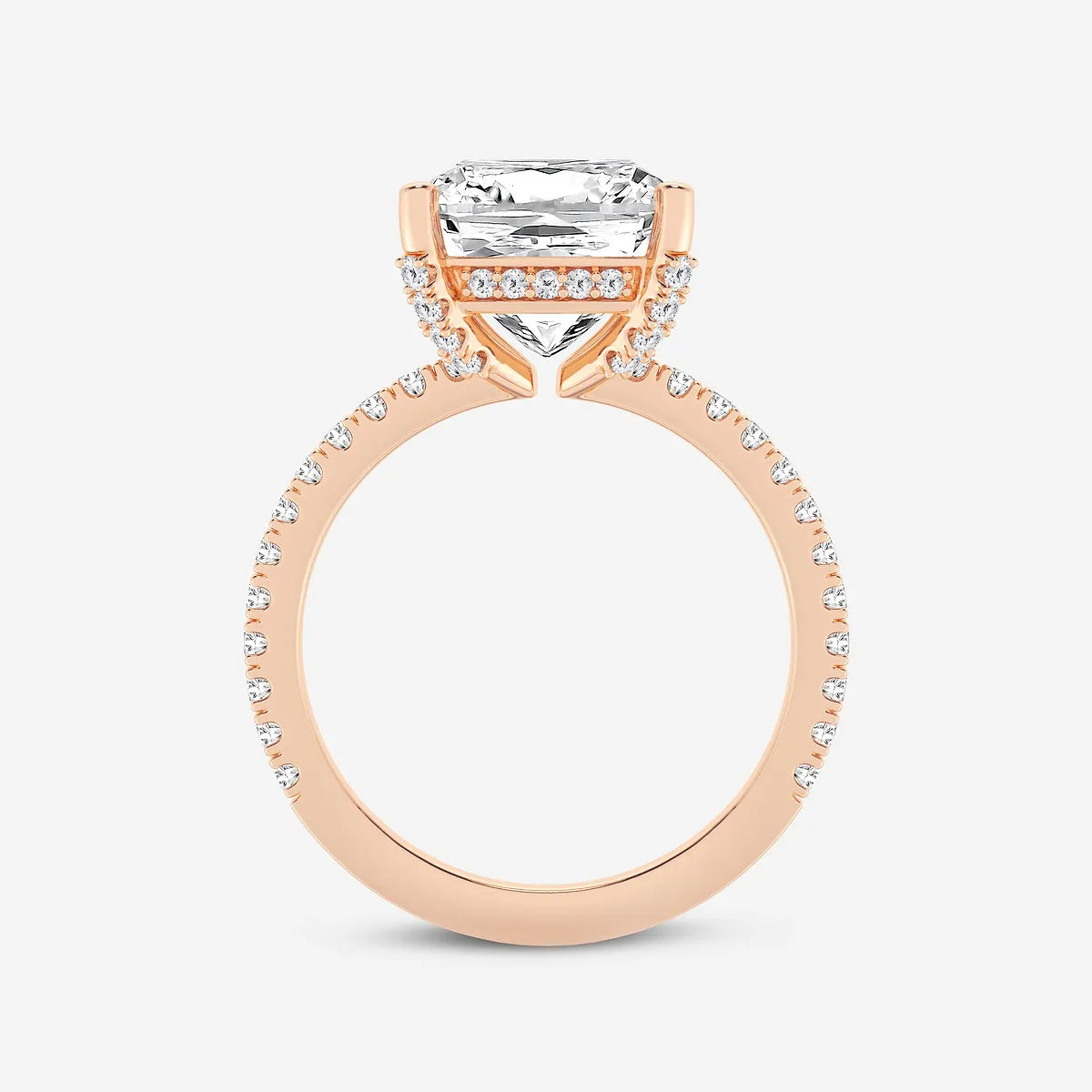 Calista Cushion Diamond Sunburst Halo Engagement Ring