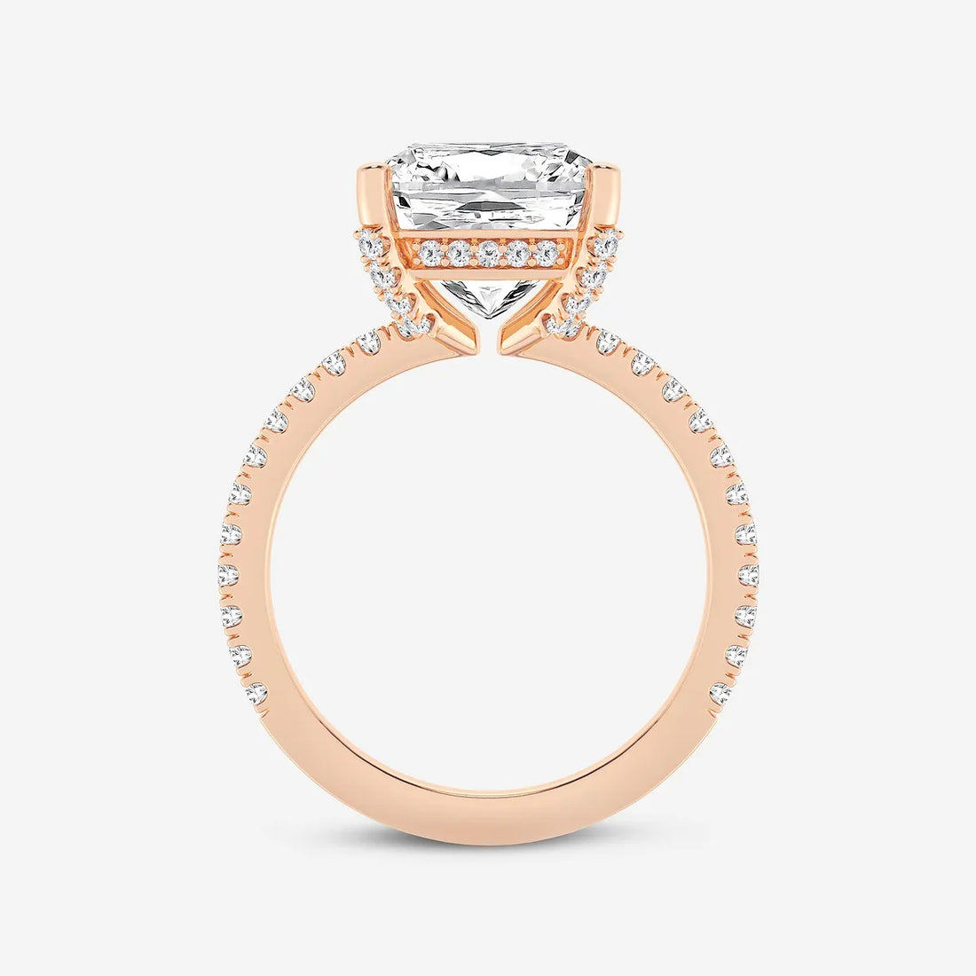 Calista Cushion Diamond Sunburst Halo Engagement Ring
