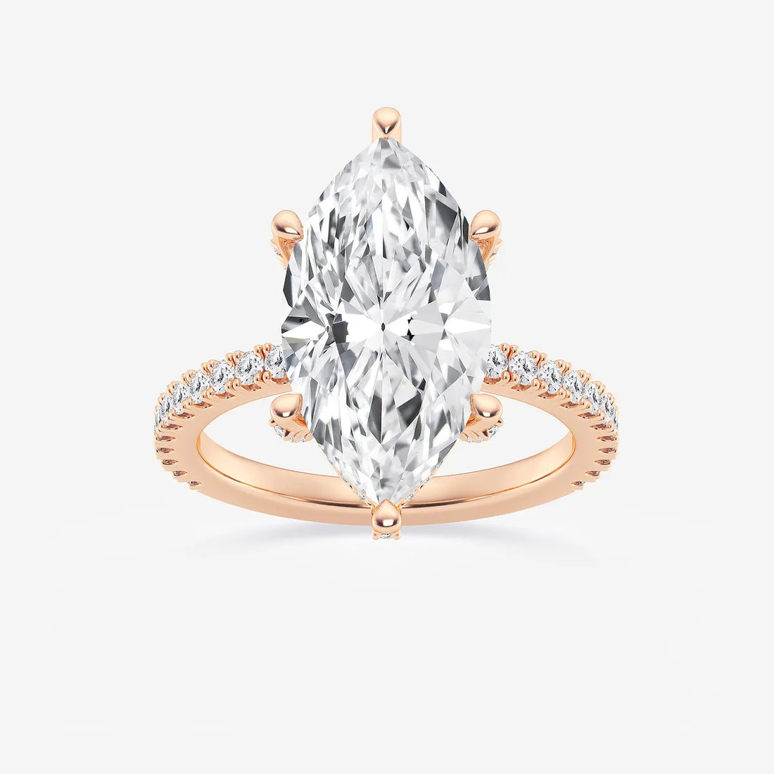 Elara Marquise Lab-Grown Diamond Hidden Halo Engagement Ring