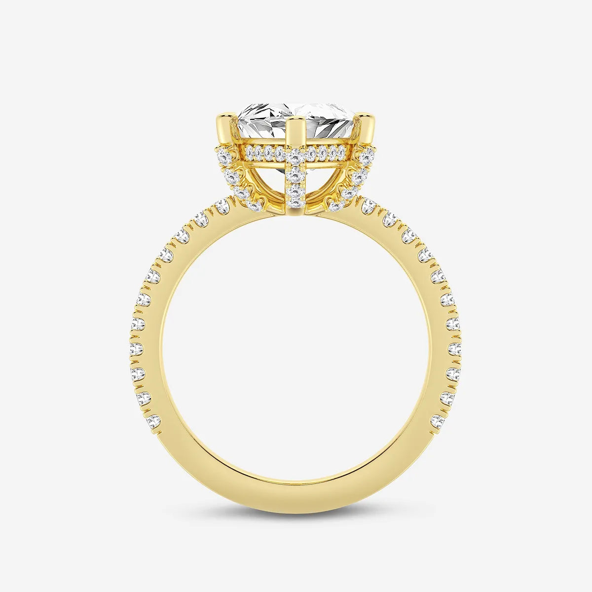 Elara Marquise Lab-Grown Diamond Hidden Halo Engagement Ring