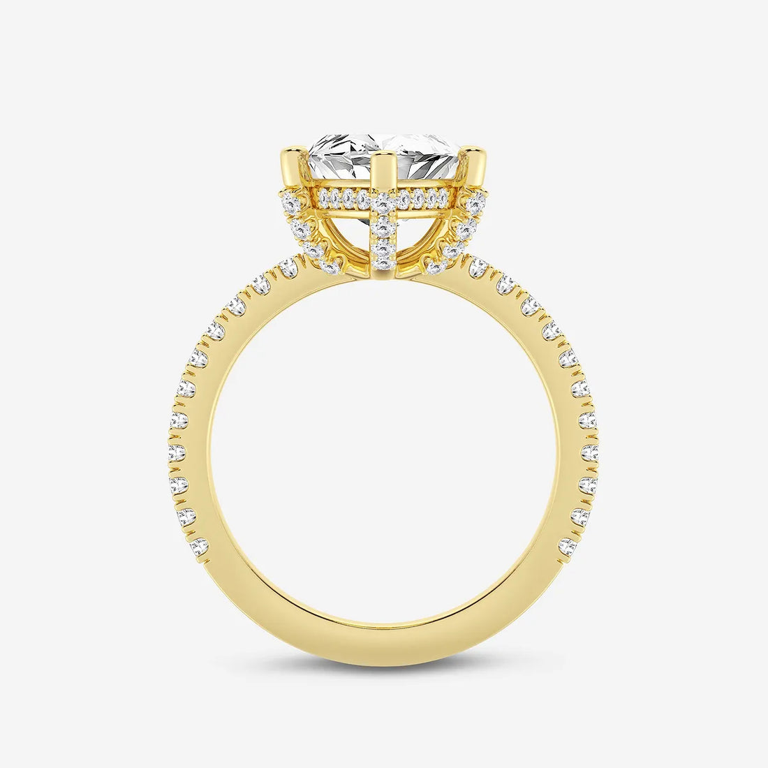 Elara Marquise Lab-Grown Diamond Hidden Halo Engagement Ring