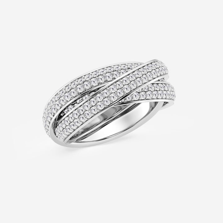 Trinique Round Lab-Grown Diamond Pavé Infinity Trinity Eternity Band