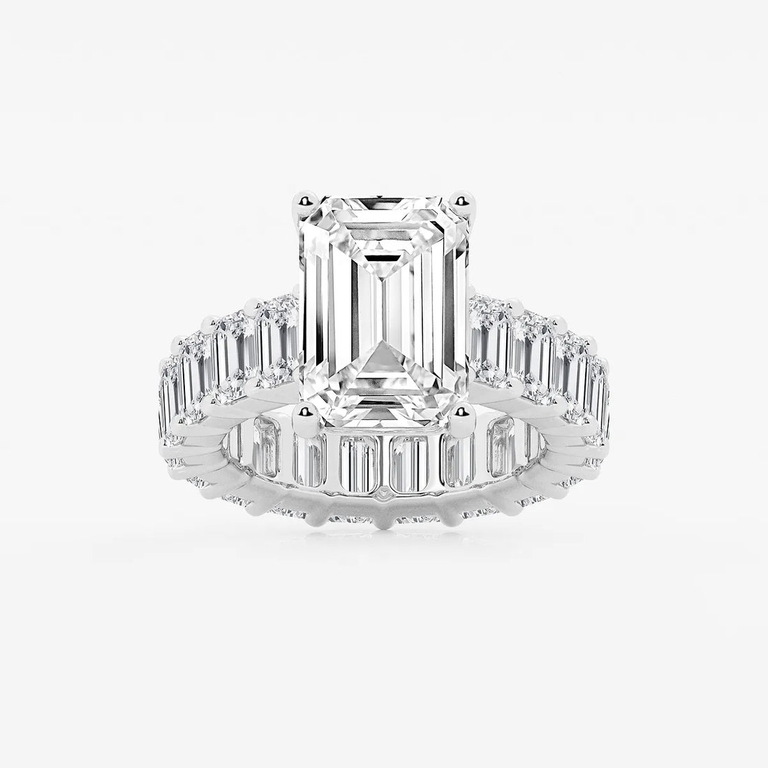 Emerald Cut Solitaire Bridal Ring Set