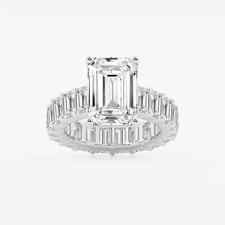 Emerald Cut Solitaire Bridal Ring Set