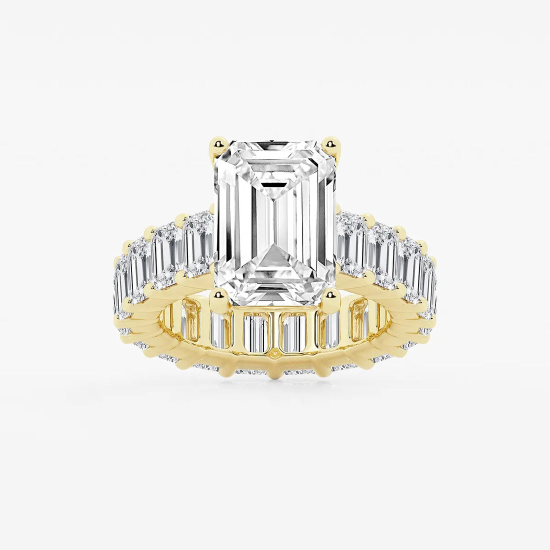 Emerald Cut Solitaire Bridal Ring Set