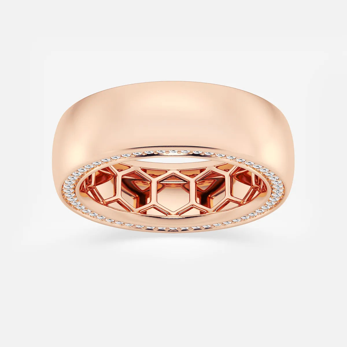 Enchanta Round Lab-Grown Diamond Side Accent Eternity Band