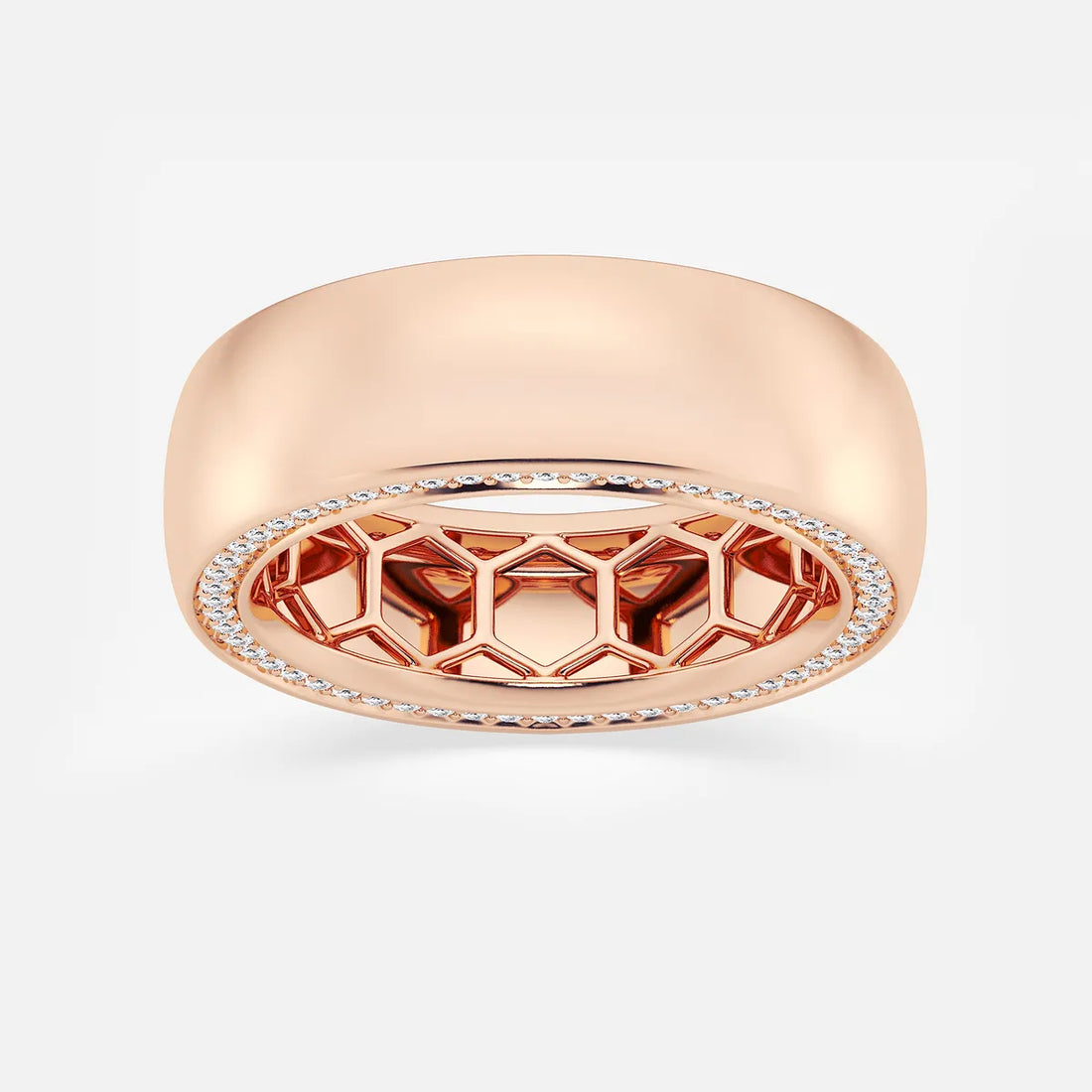 Enchanta Round Lab-Grown Diamond Side Accent Eternity Band