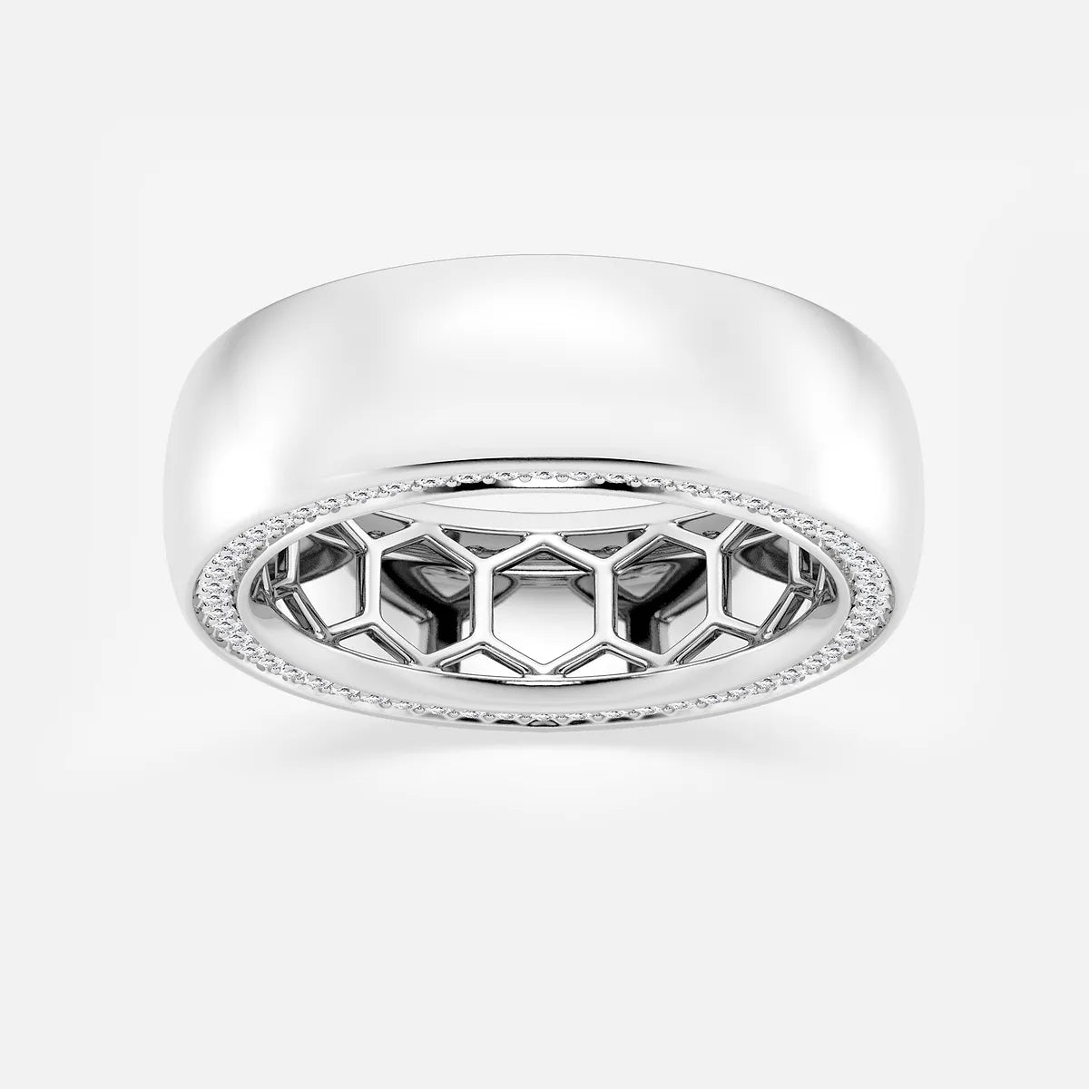 Enchanta Round Lab-Grown Diamond Side Accent Eternity Band