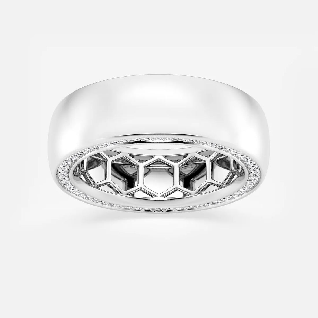 Enchanta Round Lab-Grown Diamond Side Accent Eternity Band