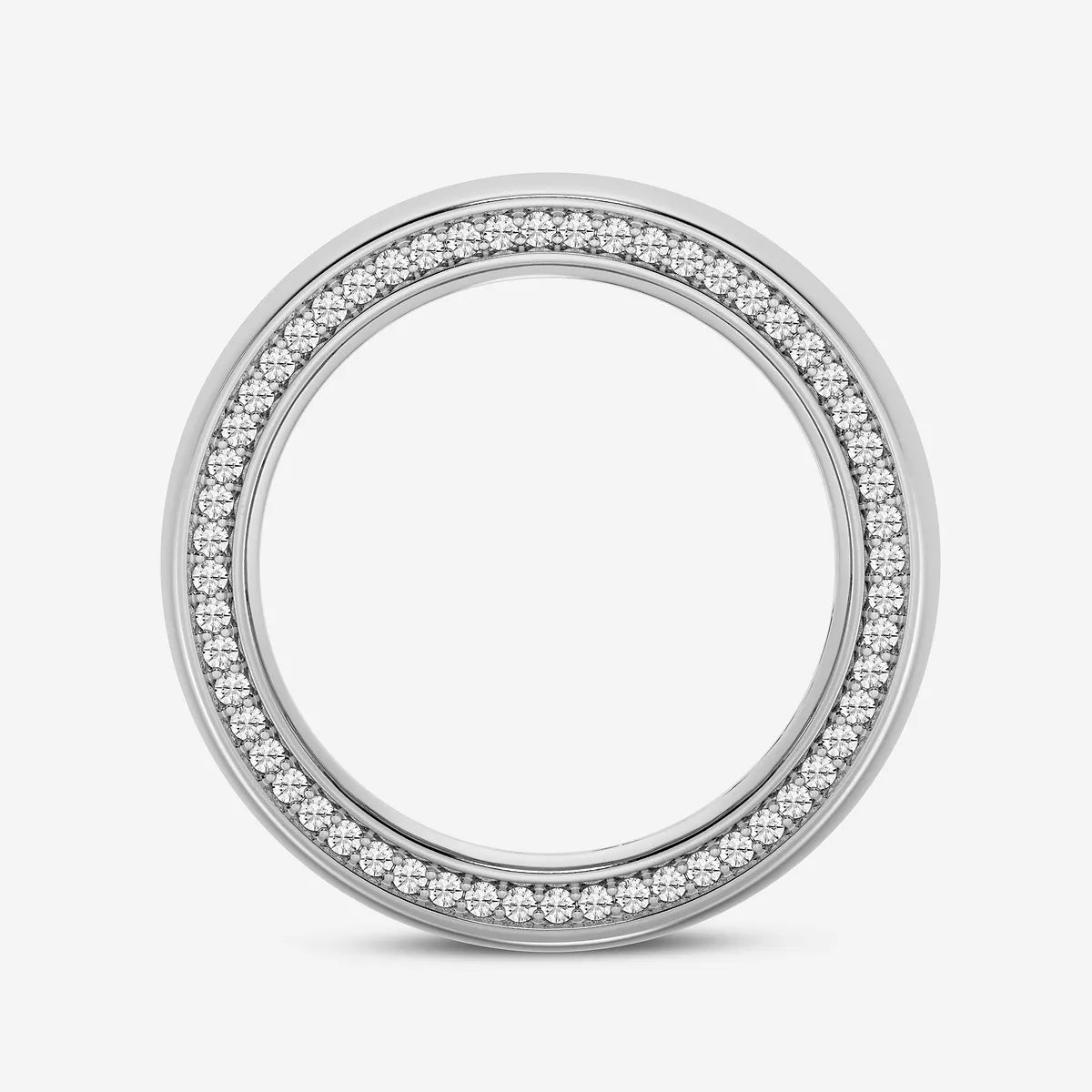 Enchanta Round Lab-Grown Diamond Side Accent Eternity Band