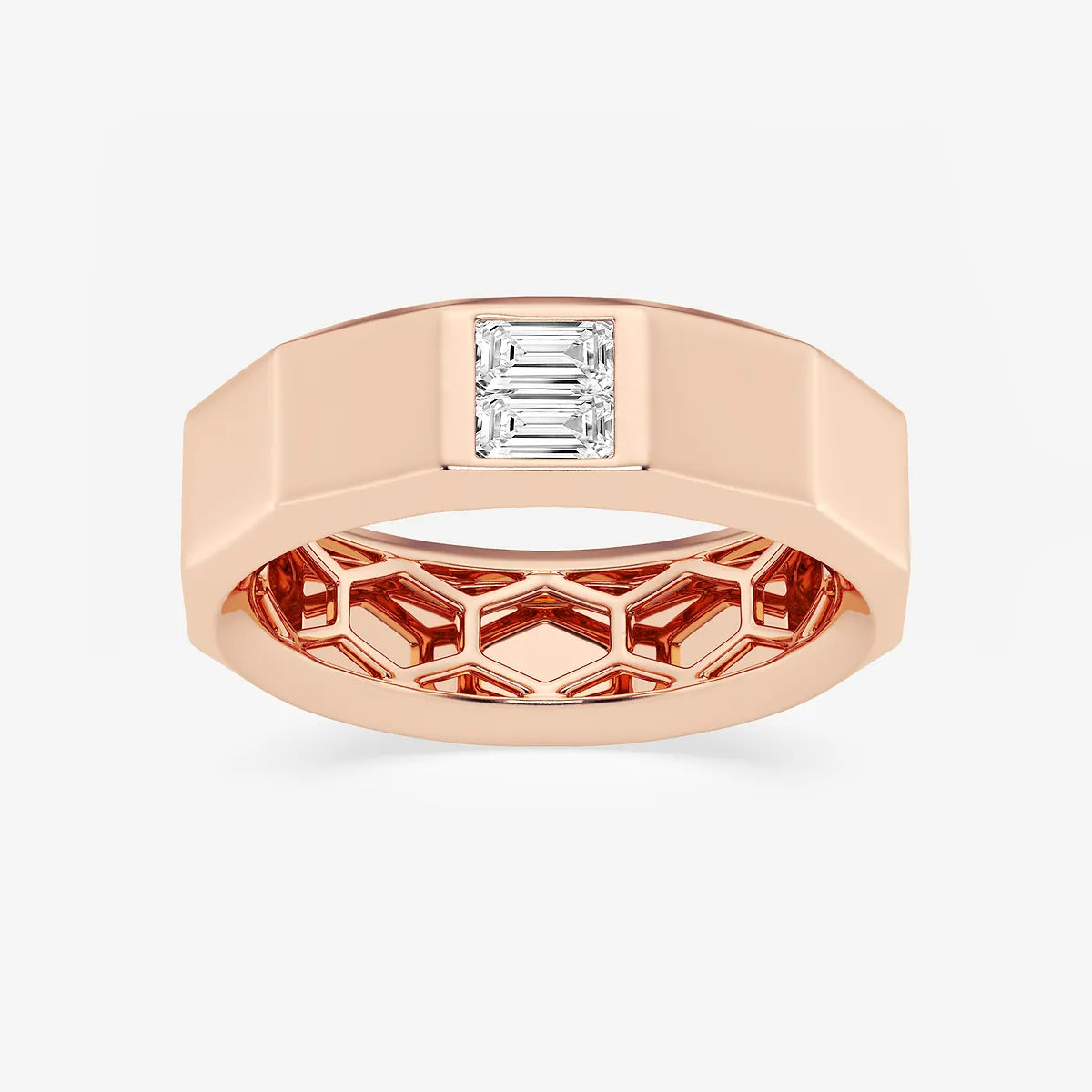 Minimal Baguette Diamond Solitaire Ring in Gold