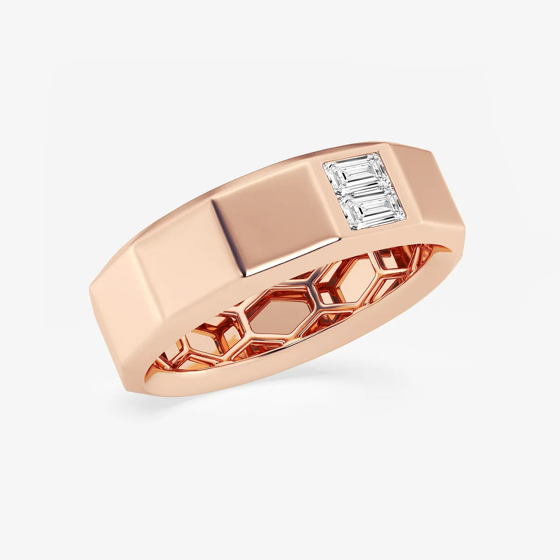 Minimal Baguette Diamond Solitaire Ring in Gold