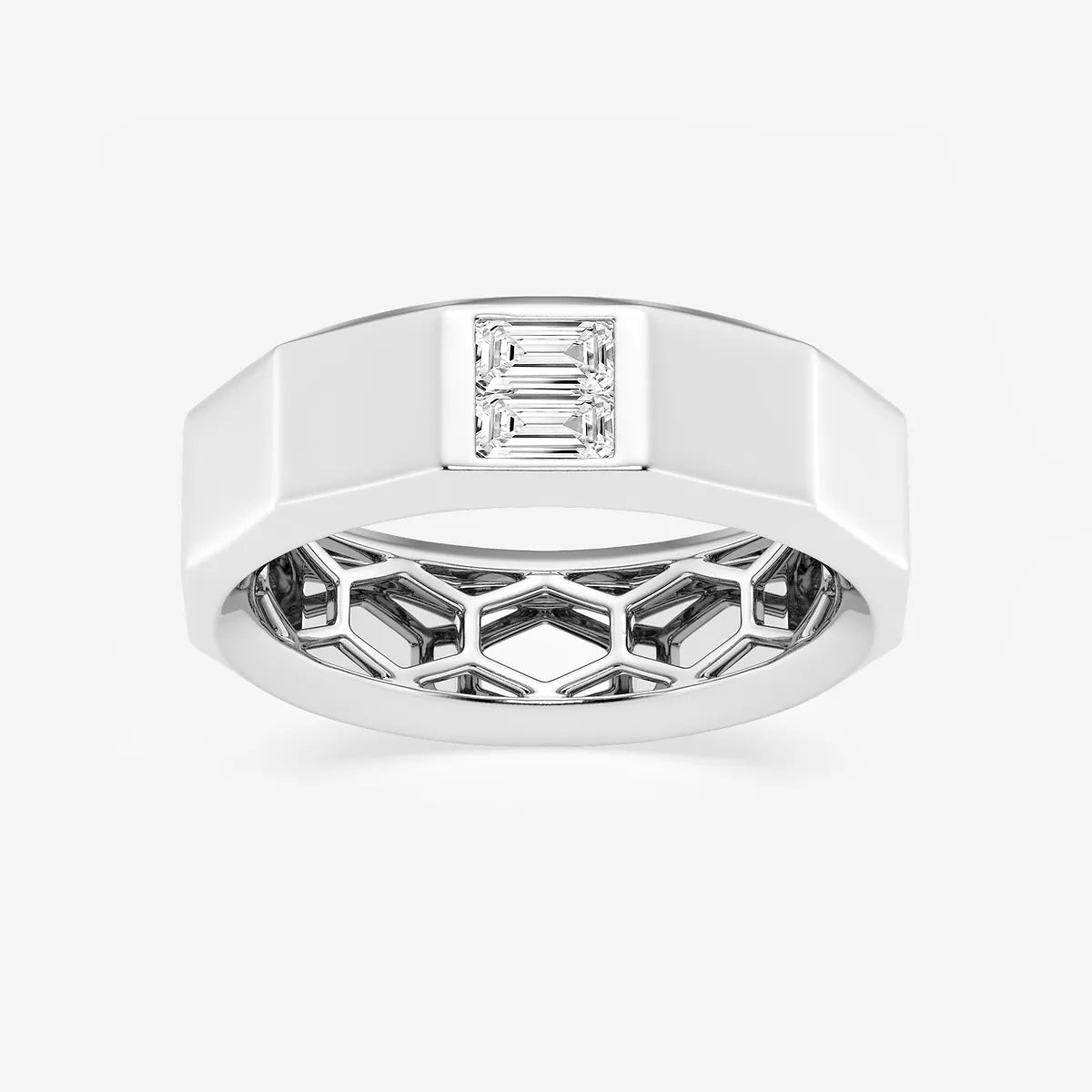 Minimal Baguette Diamond Solitaire Ring in Gold