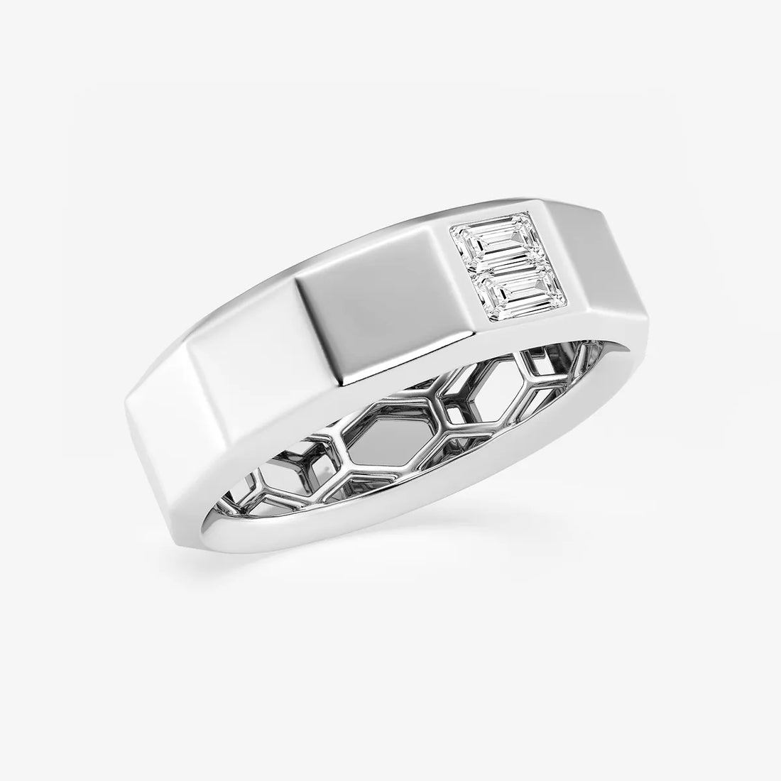 Minimal Baguette Diamond Solitaire Ring in Gold