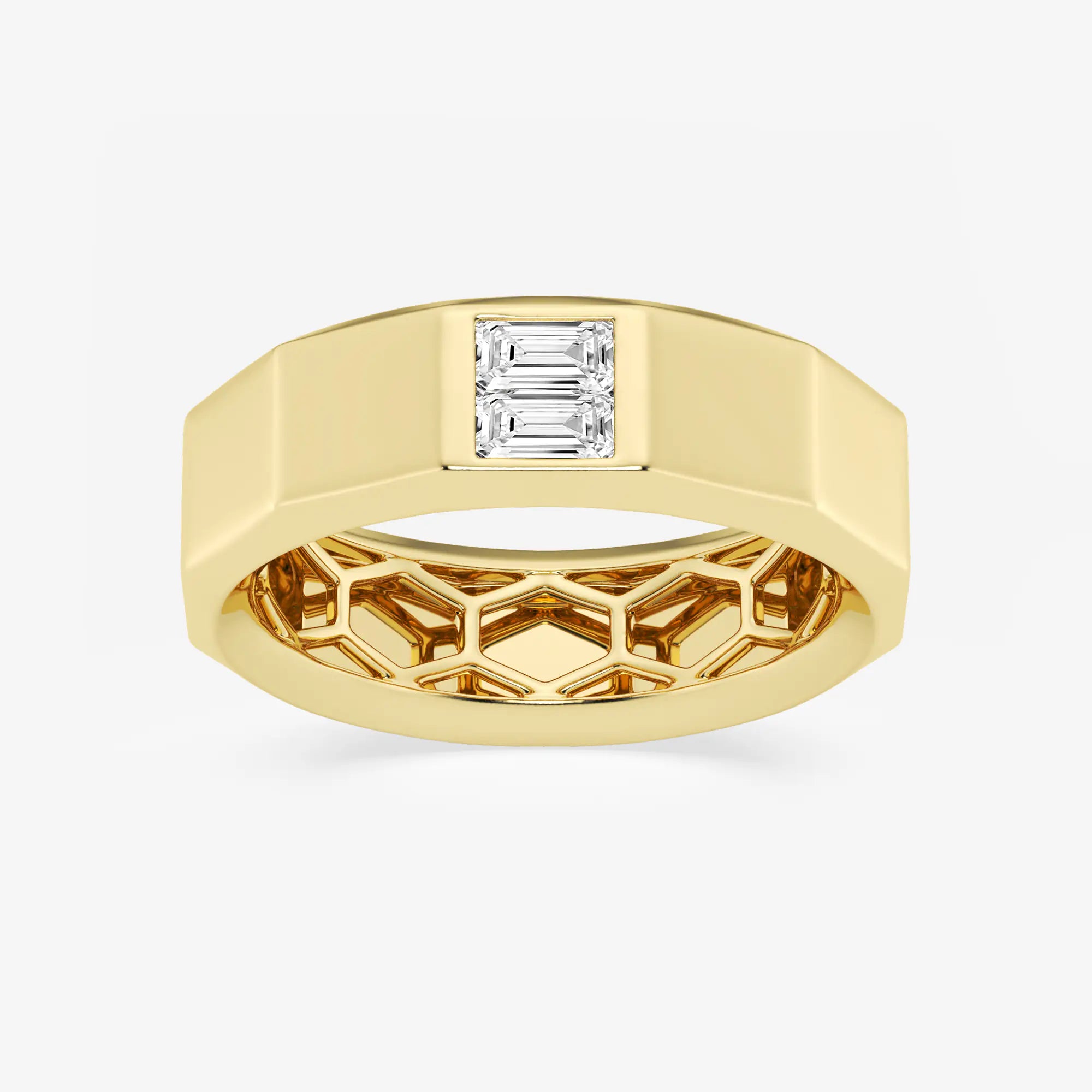 Minimal Baguette Diamond Solitaire Ring in Gold
