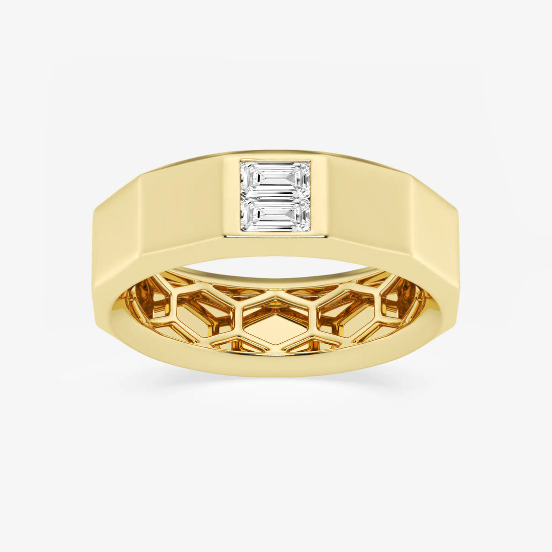 Minimal Baguette Diamond Solitaire Ring in Gold