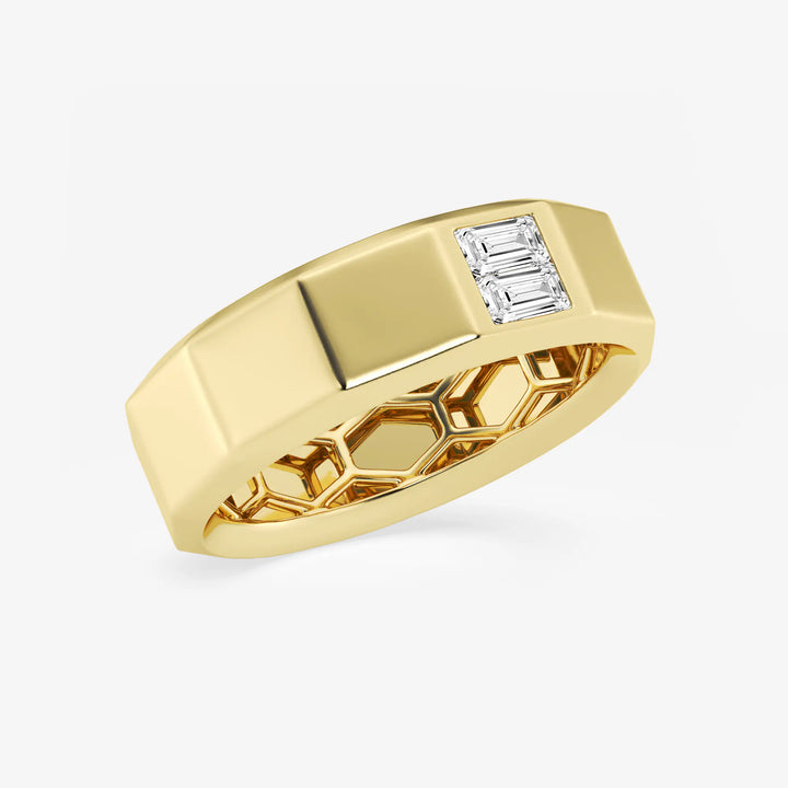 Minimal Baguette Diamond Solitaire Ring in Gold