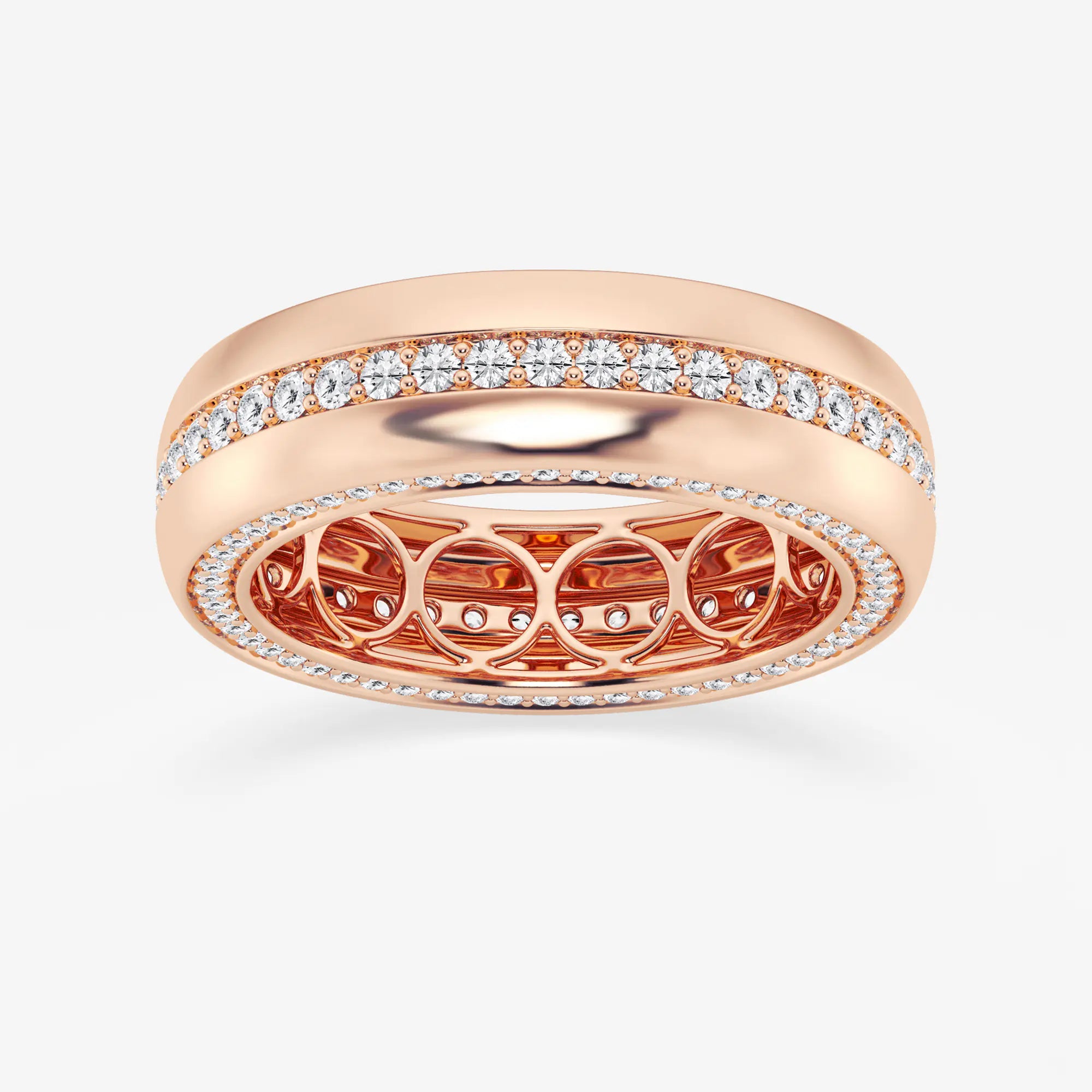 Aurion Round Lab-Grown Diamond Side Pavé Eternity Band