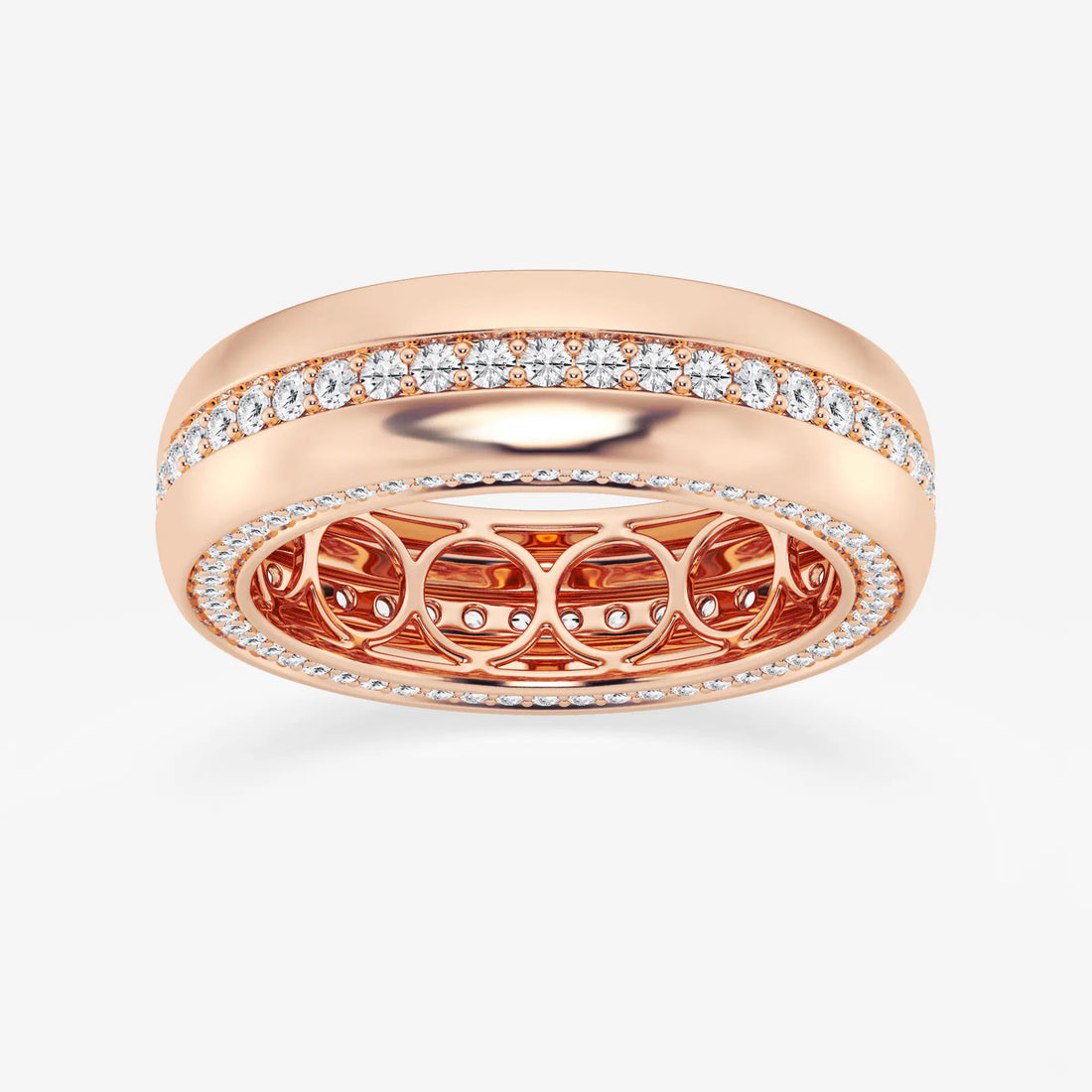 Aurion Round Lab-Grown Diamond Side Pavé Eternity Band